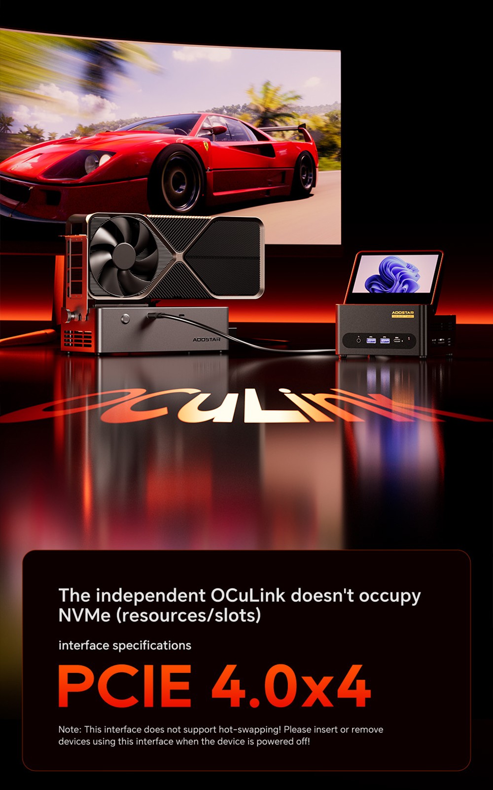 AOOSTAR G-FLIP Mini PC, 5 inch 1920*1080 60Hz Screen, AMD Ryzen Al 9 HX 370 12 Core Max 5.1GHz, 32GB DDR5 RAM 1TB SSD, 2*USB4+HDMI 4K 240Hz Triple Display, WiFi 7, 2*2.5G RJ45, 2*USB3.2, 2*USB2.0, 1*OCuLink, 1*Audio, Fingerprint Unlocking - EU Plug