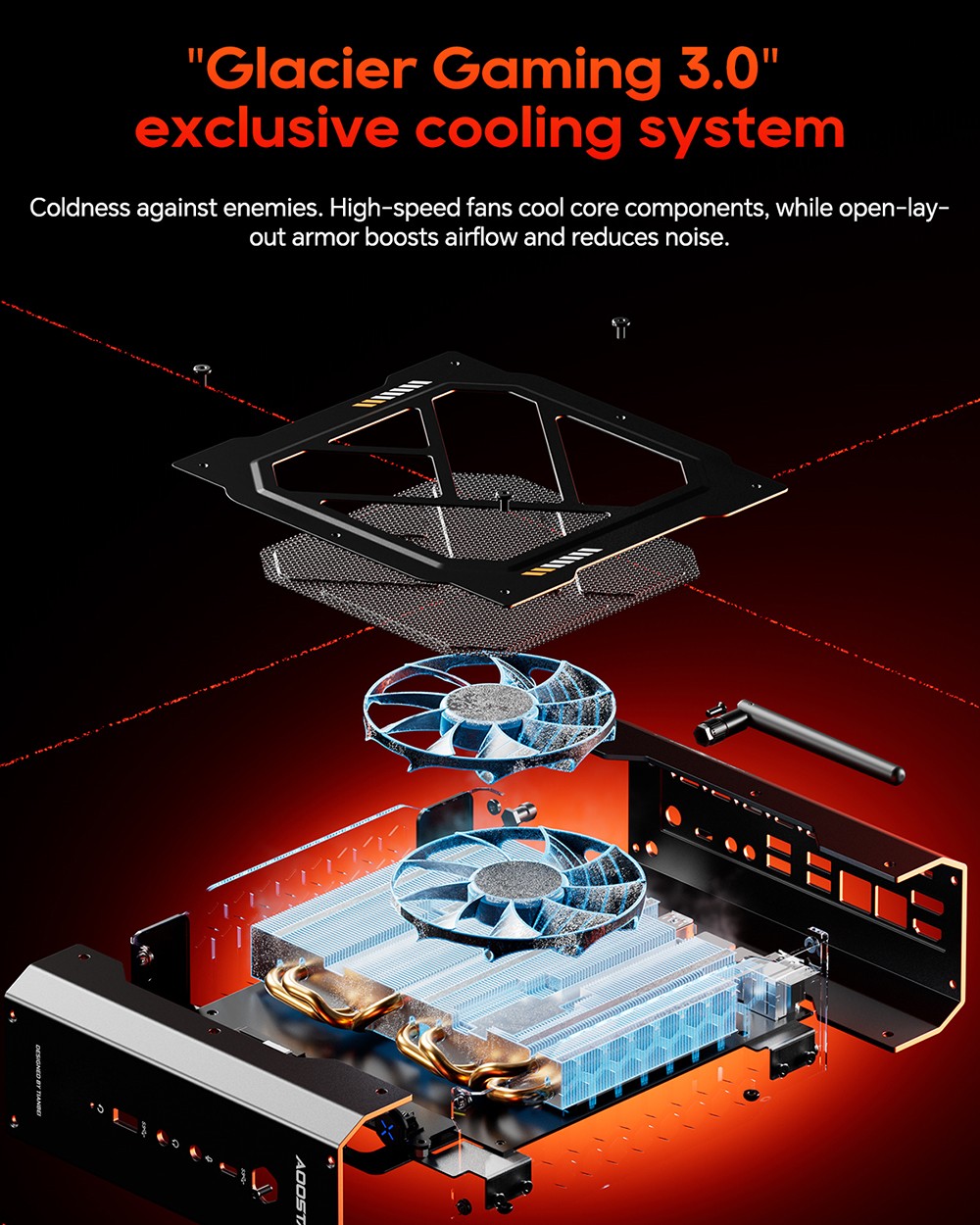 AOOSTAR GODZ Gaming Mini PC, AMD Ryzen 7 7435HS 8 Cores Max 4.5GHz, AMD Radeon RX 6600LE GPU, 32GB RAM 1TB SSD, HDMI+DP Dual Screen Display, WiFi 6E Bluetooth 5.3, Dual 2.5G LAN, 1*Type-C, 1*USB4, 5*USB3.2, 2*Audio & Microphone - EU Plug