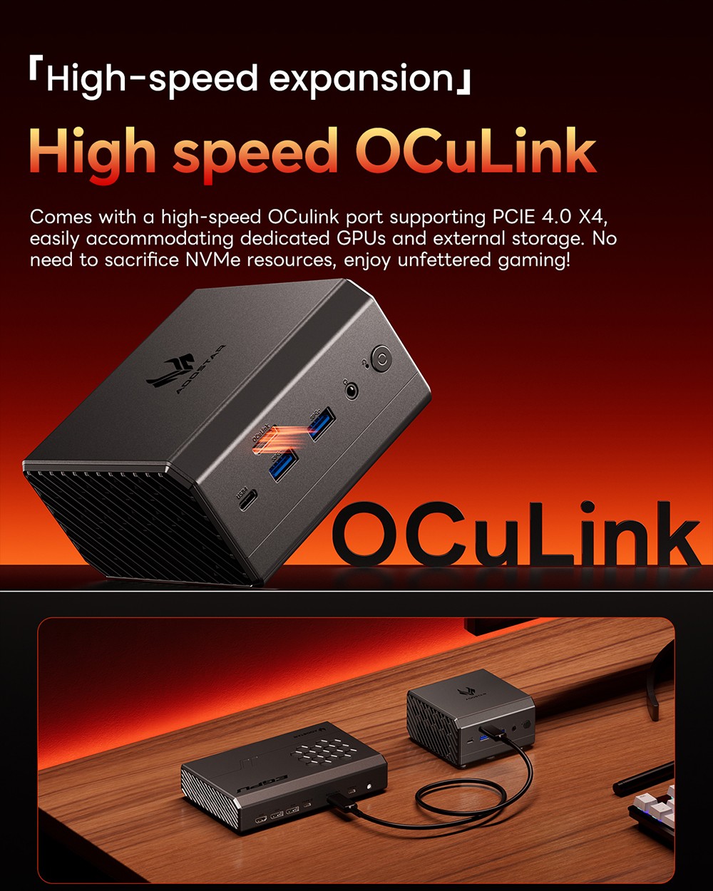 AOOSTAR GT37 Mini PC, AMD Ryzen AI9 HX370 12 Cores Max 5.1GHz, 32GB LPDDR5X RAM 1TB SSD, HDMI+DP+USB4 Triple Display, WiFi 7 Bluetooth 5.3, 4*USB3.2, 2*2.5G RJ45, 1*OCulink, 1*Audio - UK Plug