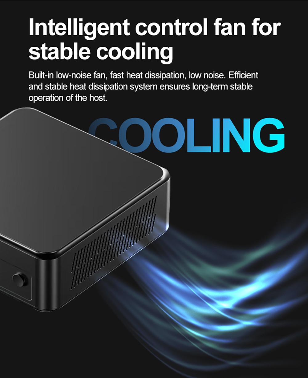 AOOSTAR N-BOXZ Mini PC, Intel N150 4 Core Max 3.6GHz, 16GB RAM 1TB SSD, 2*HDMI + Type-C Triple Display, 2.4G/5G WiFi Bluetooth 4.2, USB3.2*2, USB2.0*2, RJ45*1, Headset*1, TF Card Slot*1 - EU Plug