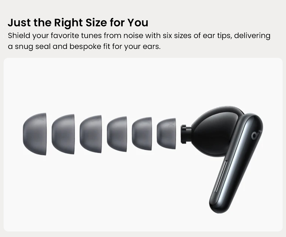 Anker Soundcore Liberty 5 ANC Earbuds, Dolby Audio, 2x Stronger Voice Reduction, Adaptive ANC 3.0, Up to 48 Hours Playtime - Black