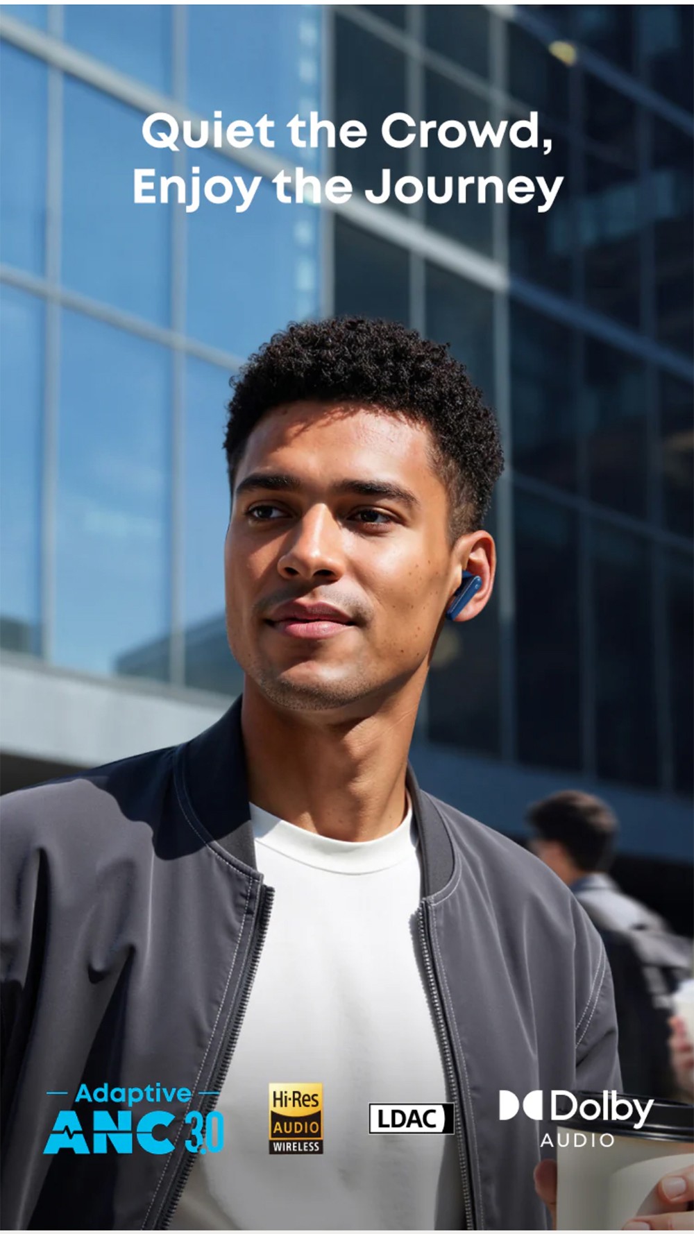 Anker Soundcore Liberty 5 ANC Earbuds, Dolby Audio, 2x Stronger Voice Reduction, Adaptive ANC 3.0, Up to 48 Hours Playtime - Blue