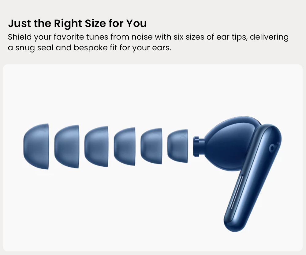 Anker Soundcore Liberty 5 ANC Earbuds, Dolby Audio, 2x Stronger Voice Reduction, Adaptive ANC 3.0, Up to 48 Hours Playtime - Blue