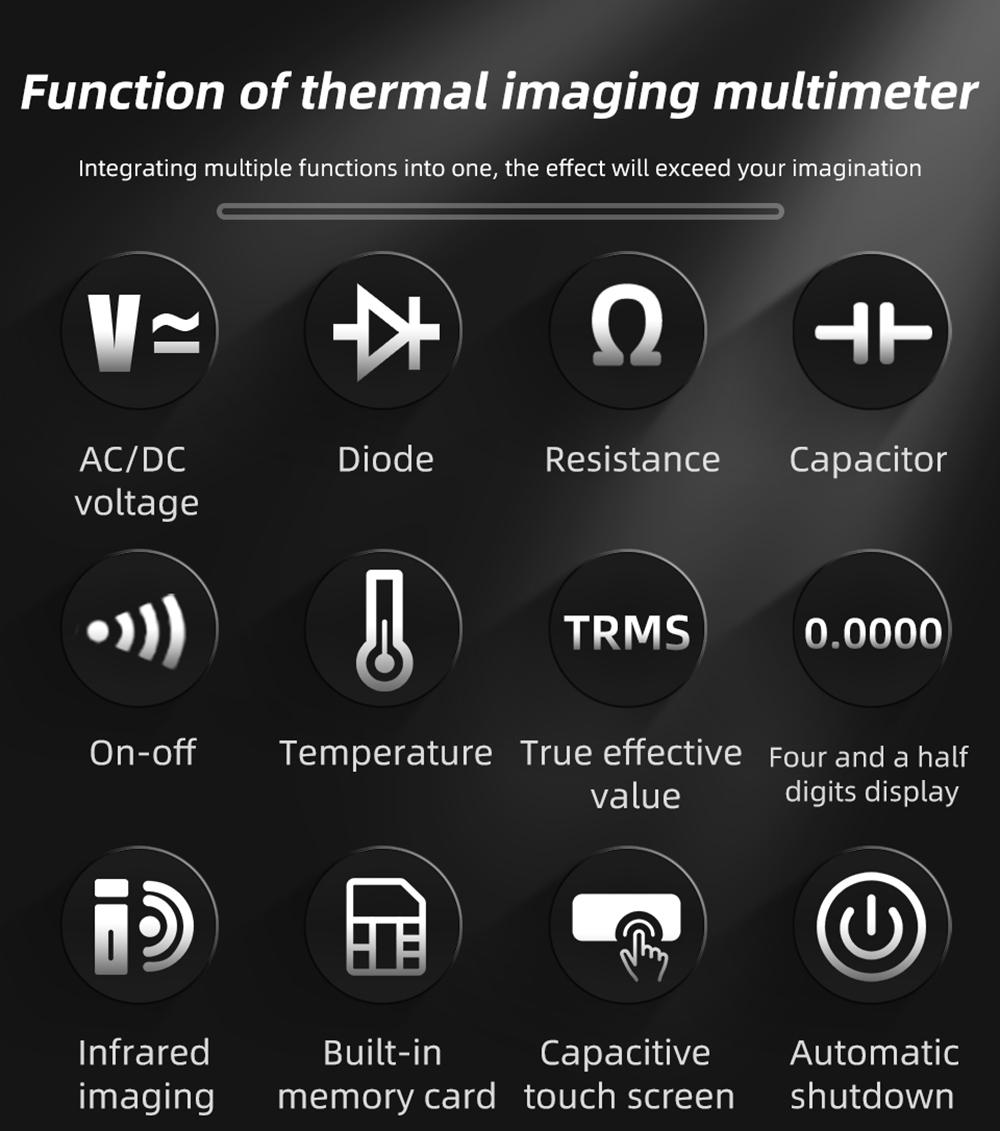 BSIDE SH9 Thermal Imager Multimeter, 320×428 IR Camera, 3.98-inch Touchscreen, Rechargeable 2500mAh Battery, Standard Version