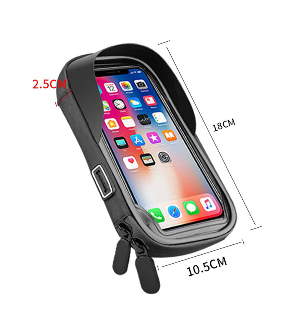 Bike Phone Front Frame Bag Waterproof Bicycle Phone Mount Bag, Fits Phones Under 7 inch