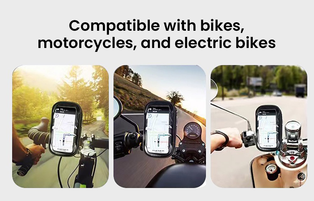 Bike Phone Front Frame Bag Waterproof Bicycle Phone Mount Bag, Fits Phones Under 7 inch