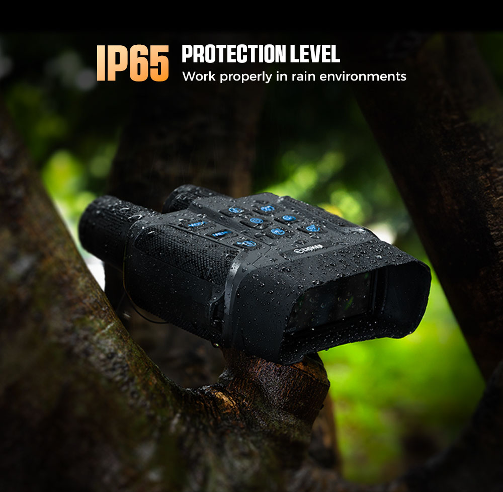 CIGMAN CNV01 Night Vision Binocular, 3.99" Large Screen, Up to 18H 5000mAh Battery, f/1.0 Large Aperture, 32GB Memory Card, 5X Zoom, Flashlight, Compass