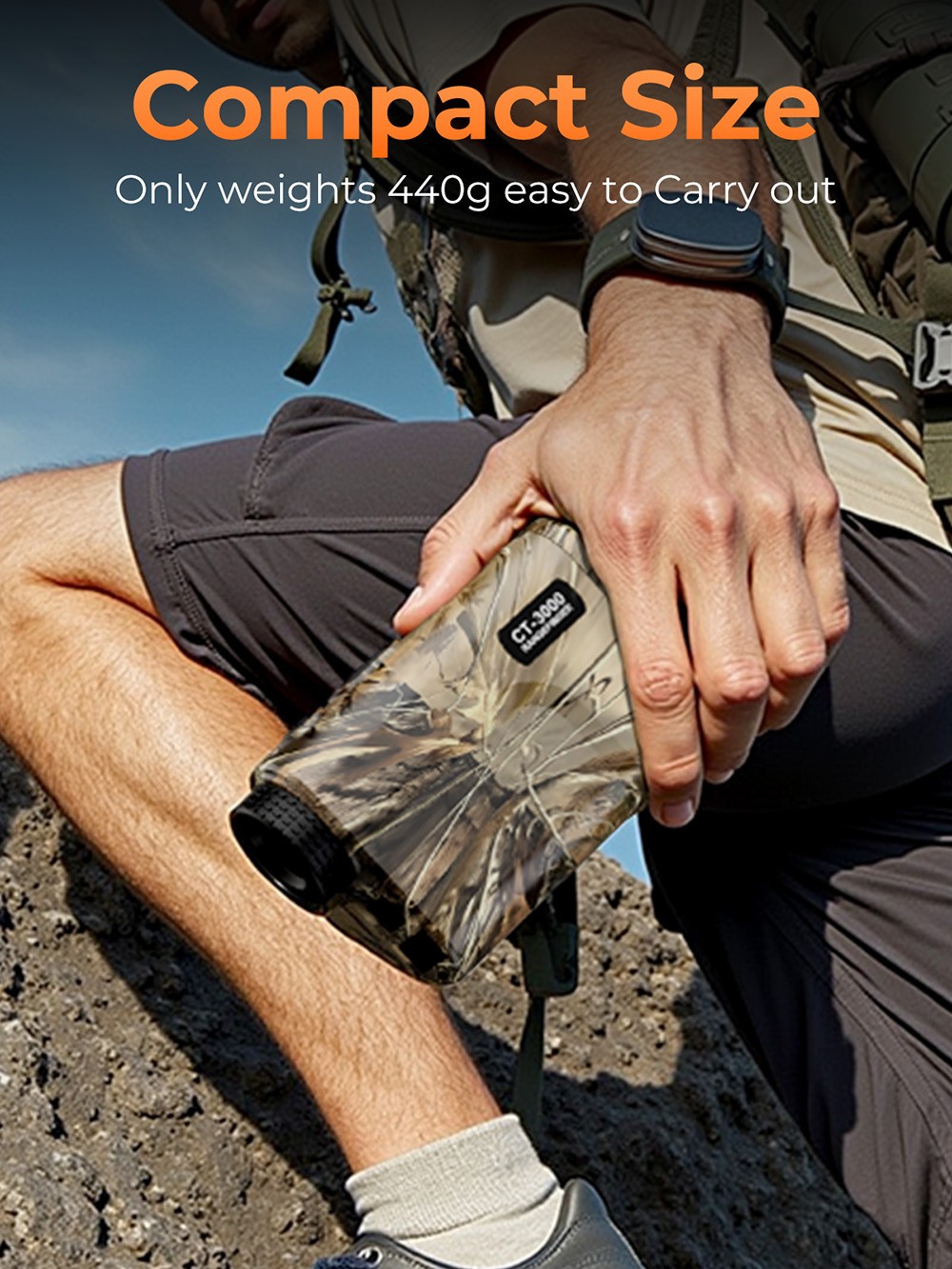 CIGMAN CT-3000 T&eacute;l&eacute;m&egrave;tre de Chasse 3000m, Grossissement 6X, Protection IP54, 7 Modes