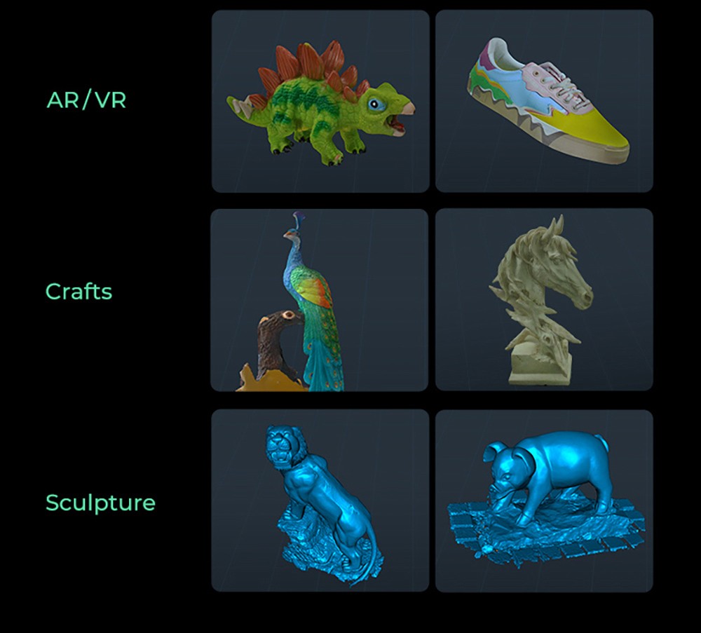 Refurbished Creality CR-Scan Ferret Pro 3D Scanner, Infrared Light Source, Up to 30 fps Scan Speed, 0.1mm Accuracy, 150-700mm Working Distance, 560x820mm Single Capture Range, 150x150mm Minimum Scanning, Wireless Connection
