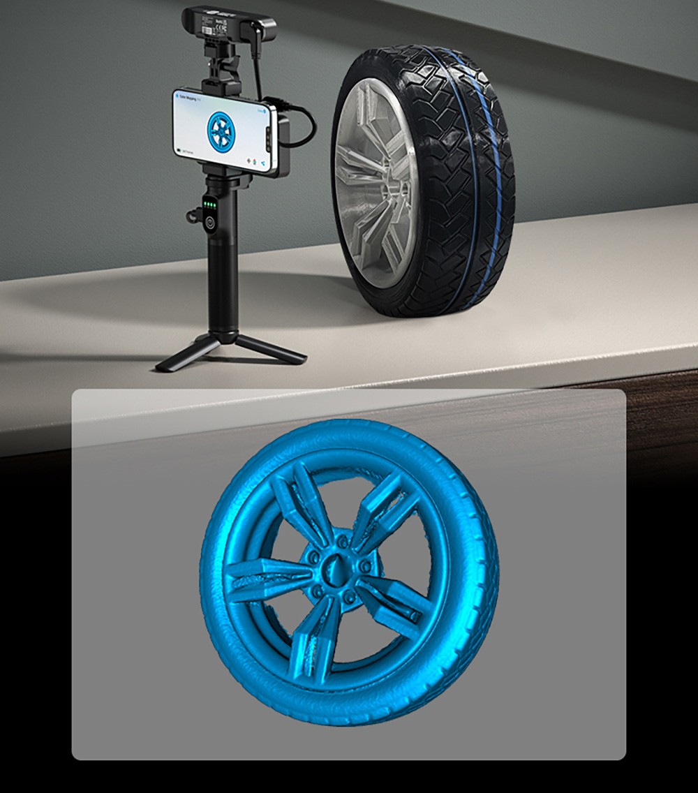 Refurbished Creality CR-Scan Ferret Pro 3D Scanner, Infrared Light Source, Up to 30 fps Scan Speed, 0.1mm Accuracy, 150-700mm Working Distance, 560x820mm Single Capture Range, 150x150mm Minimum Scanning, Wireless Connection