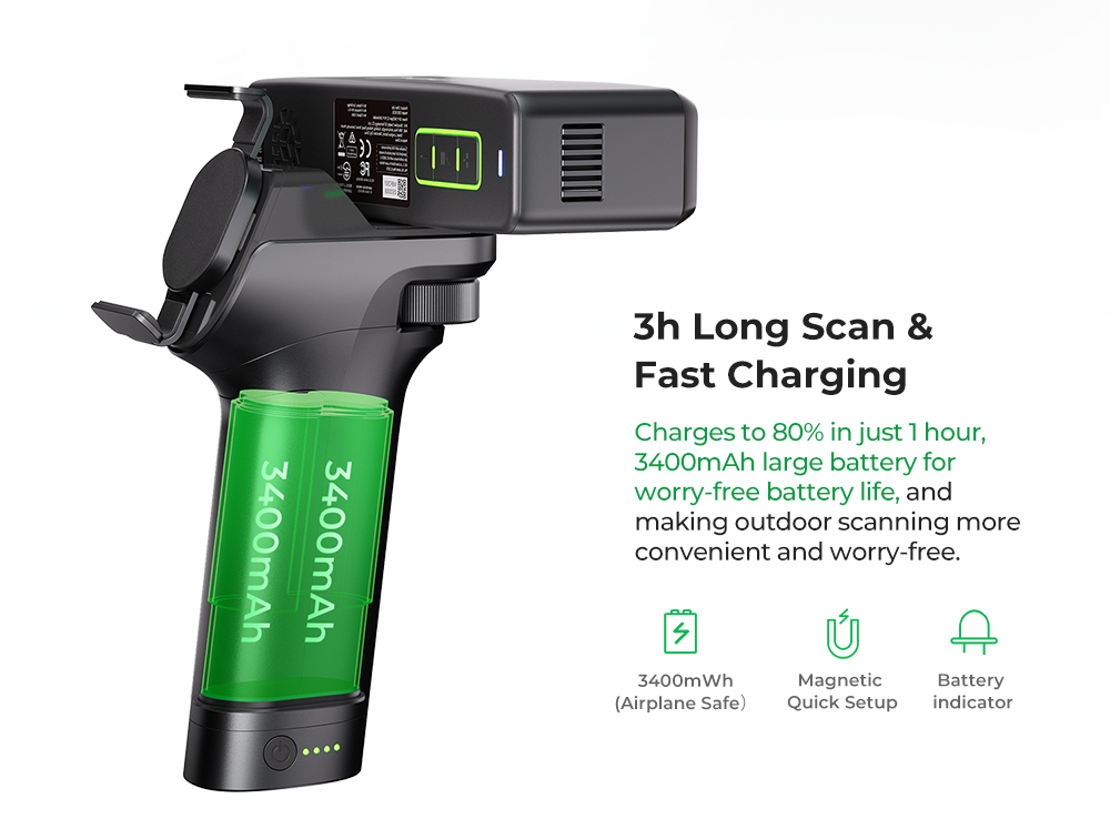 Creality Otter Lite 3D Scanner, 0.05 mm presnosť, objekty v rozsahu 20 - 2000 mm, 24-bitové plnofarebné skenovanie, skenovanie tváre & tela