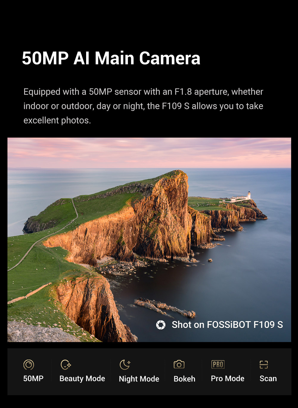 FOSSiBOT F109S Rugged Smartphone, Android 15, 6+256GB, 10600mAh Battery, 50MP Camera, NFC