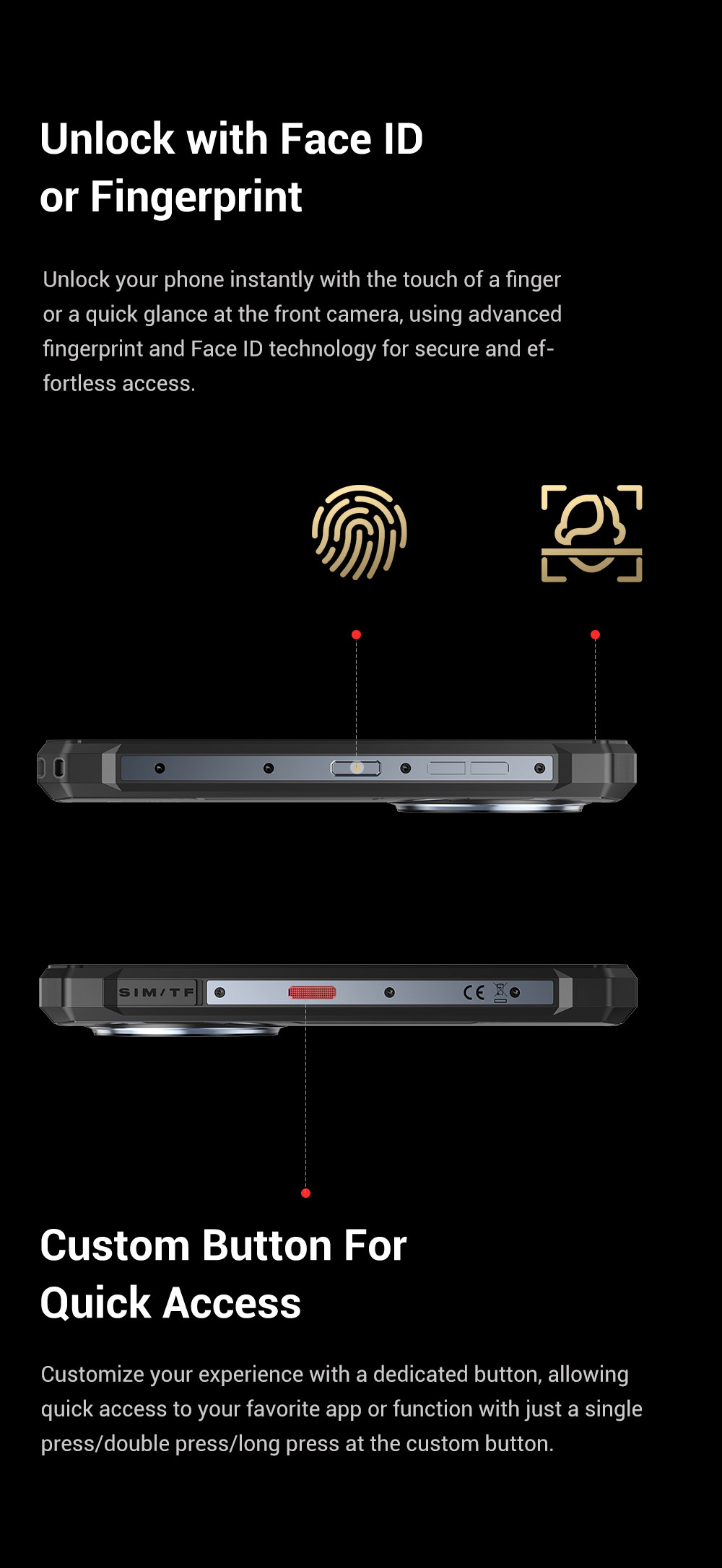 FOSSiBOT F109S Rugged Smartphone, Android 15, 6+256GB, 10600mAh Battery, 50MP Camera, NFC