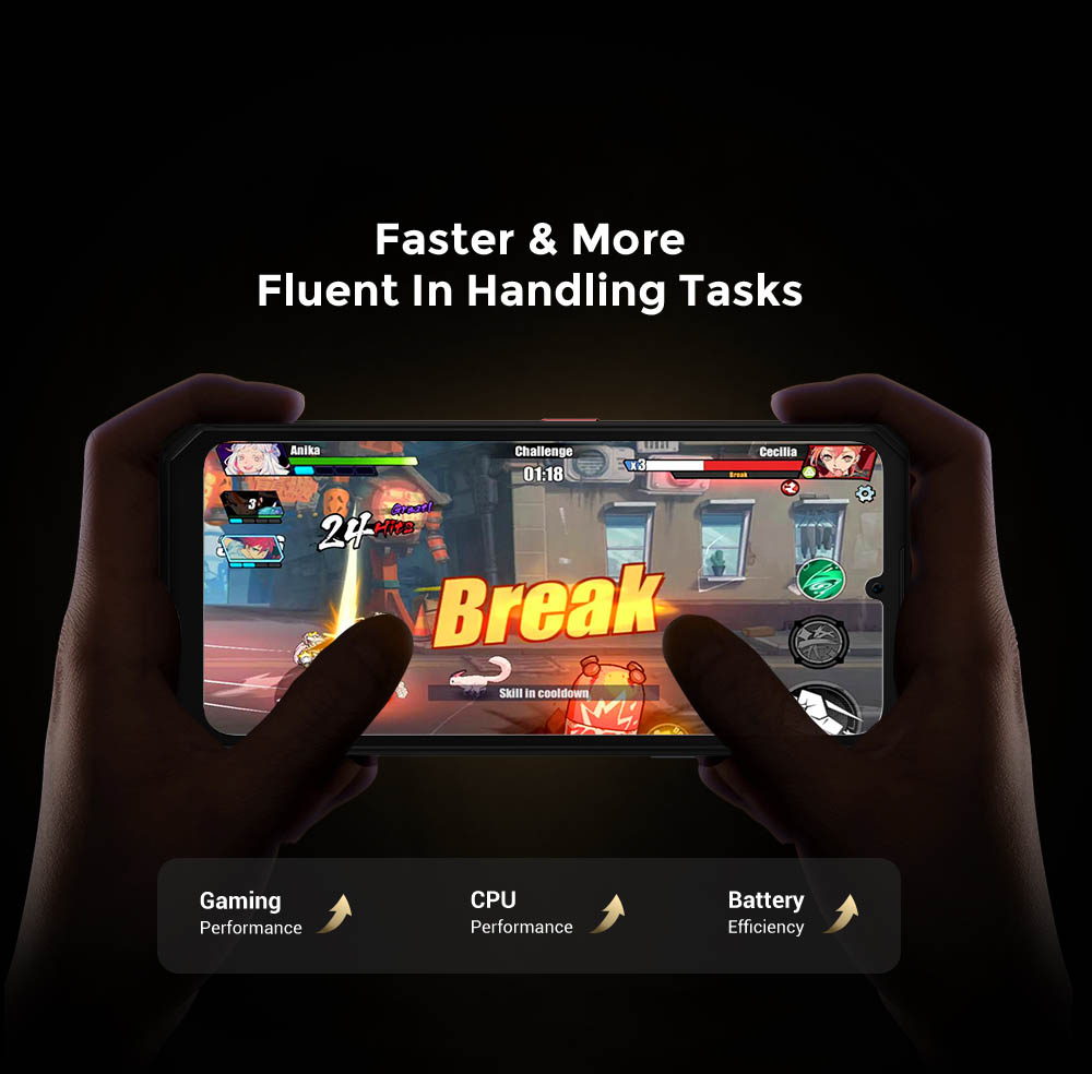 FOSSiBOT F109S Rugged Smartphone, Android 15, 6+256GB, 10600mAh Battery, 50MP Camera, NFC