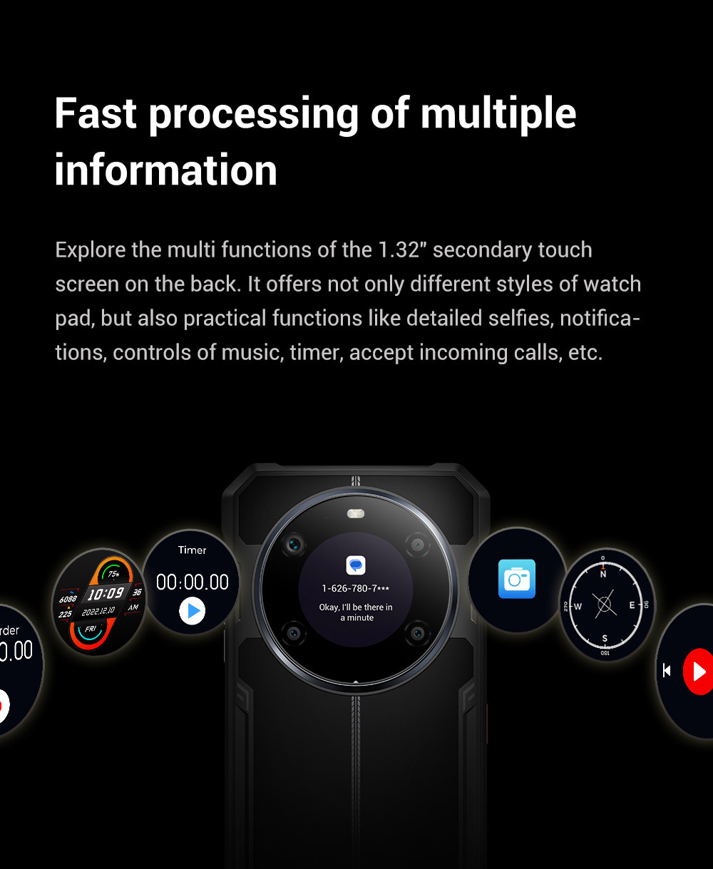 FOSSiBOT F109S Rugged Smartphone, Android 15, 6+256GB, 10600mAh Battery, 50MP Camera, NFC