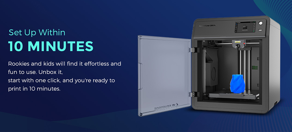 Refurbished Flashforge Adventurer 5M Pro 3D Printer, Auto Leveling, 600mm/s Max Printing Speed, Camera Monitoring, 220x220x220mm