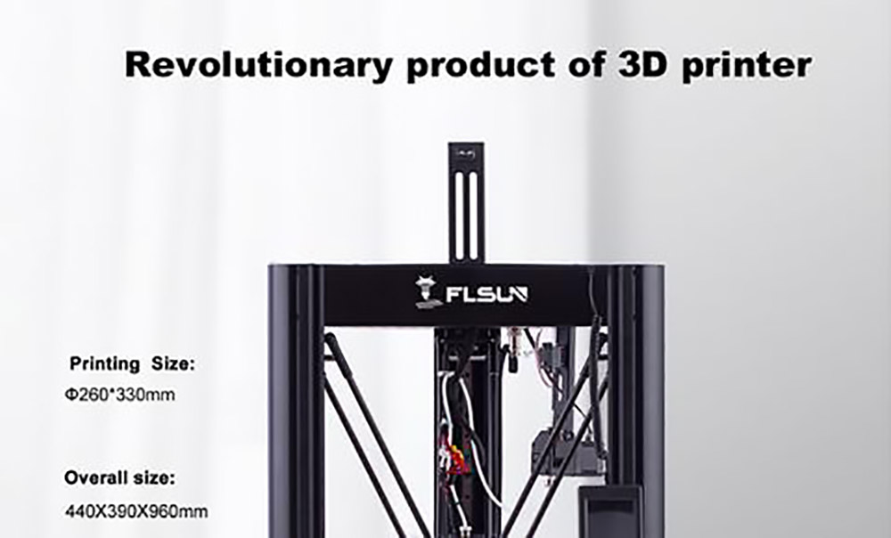 Refurbished Flsun SR FDM 3D Printer, Auto Levelling, Fast Print, Dual Drive Extruder, 260x330mm