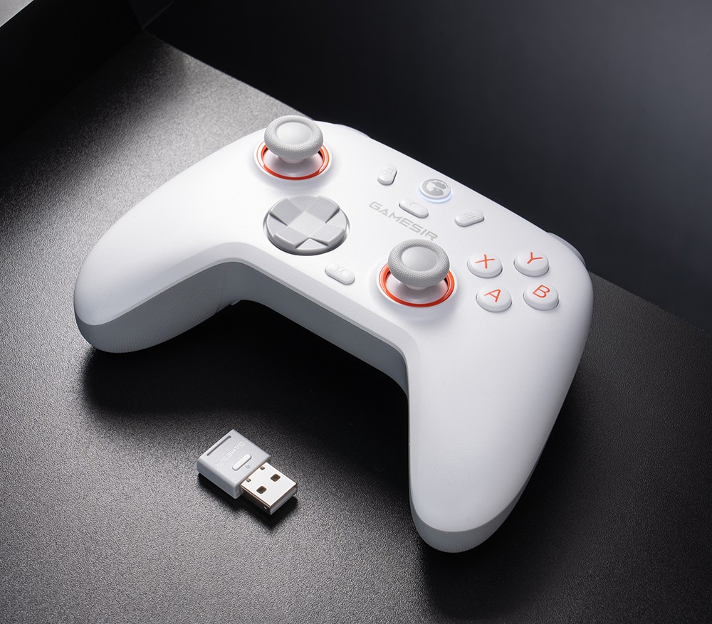 GameSir Nova 2 Lite Wireless Game Controller, Compatible with PC / Switch / Android / iOS, Hall Effect Analog Triggers, Mechanical Circular D-pad, Dual Asymmetric Rumble Motors - Luminous White