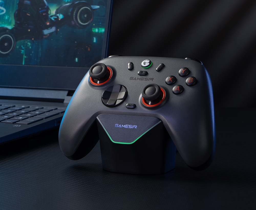 GameSir Nova 2 Lite Wireless Game Controller, Compatible with PC / Switch / Android / iOS, Hall Effect Analog Triggers, Mechanical Circular D-pad, Dual Asymmetric Rumble Motors - Midnight Grey