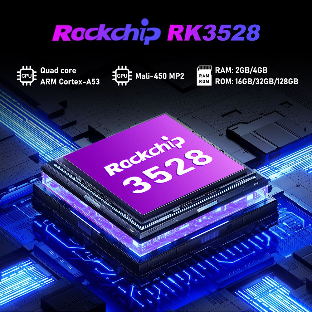 H96 Max M1 Plus Android 14 TV Box, RK3528 Quad Core, 4GB RAM 128GB ROM, 8K UHD, WiFi 6, Bluetooth 5.4, 2*USB2.0, 1*HDMI, 1*Ethernet - EU Plug