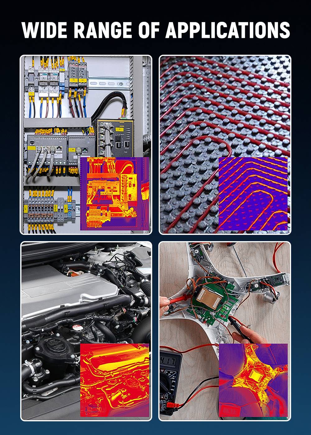 KAIWEETS KTI-200 Thermal Imaging Camera, 240x240 IR Resolution, -4&deg;F to 1022&deg;F Range, 25Hz Refresh Rate, 15 Color Palettes, Laser Pointer, 8H Runtime, IP54