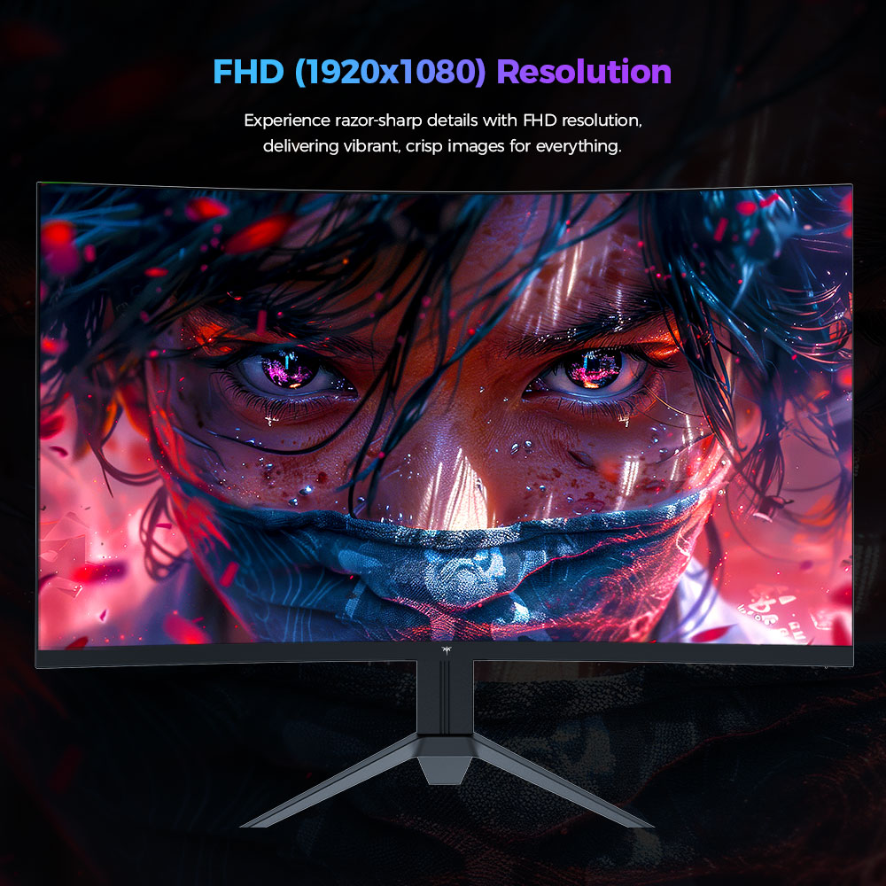 Refurbished KTC H32S17C 1500R Curved Gaming Monitor, 32 inch 1920*1080 VA Panel, 180Hz Refresh Rate, 3000:1 Contrast Ratio, FreeSync & G-Sync, Low Blue Light & Flicker Free, 2*HDMI 2.0, 1*DP1.4, 1*Earphone Jack, VESA Mount