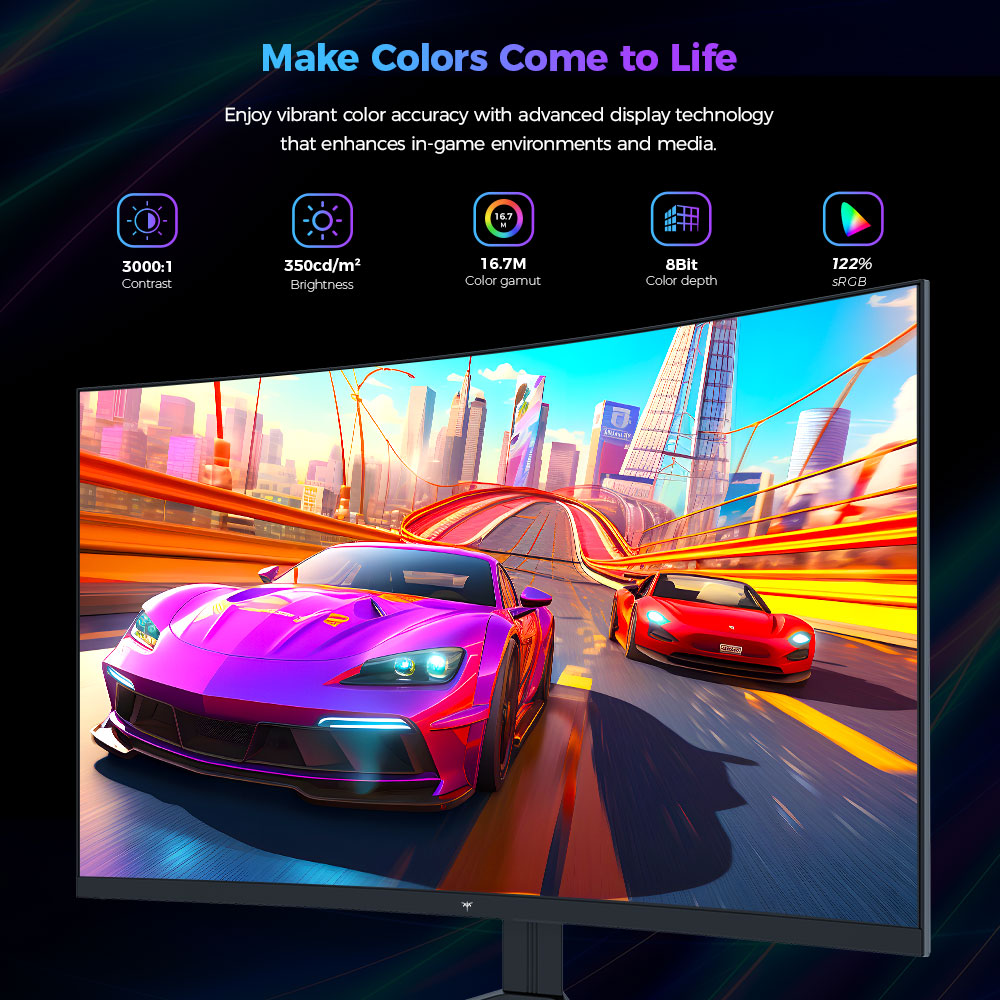 Refurbished KTC H32S17C 1500R Curved Gaming Monitor, 32 inch 1920*1080 VA Panel, 180Hz Refresh Rate, 3000:1 Contrast Ratio, FreeSync & G-Sync, Low Blue Light & Flicker Free, 2*HDMI 2.0, 1*DP1.4, 1*Earphone Jack, VESA Mount