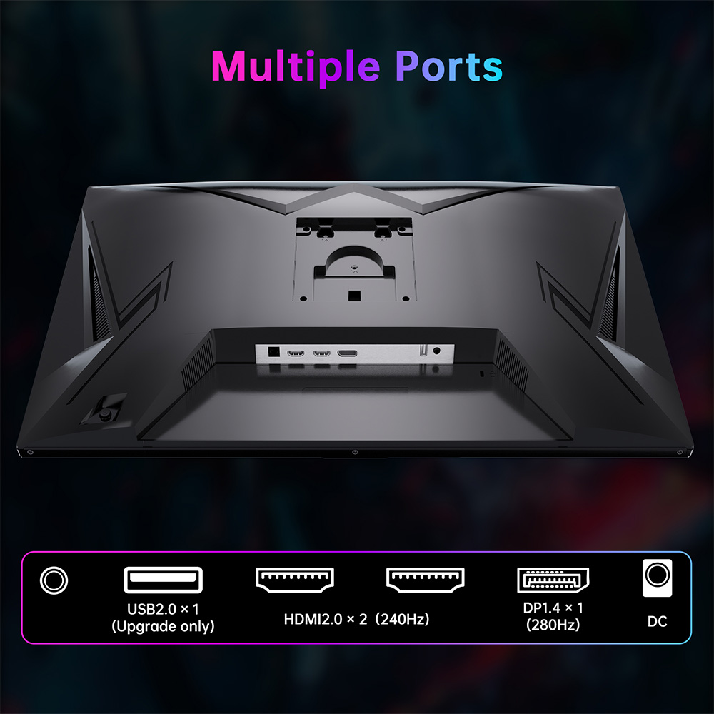 Refurbished KTC H27E22P Gaming Monitor, 27 inch 1920*1080 FHD FAST VA Panel, 4000:1 Contrast Ratio, 280Hz 240Hz High Refresh, 1ms GTG Response Time, FreeSync & G-Sync, HDR10, 2*HDMI 2.0, 1*DP 1.4, 1*USB 2.0, 1*Earphone