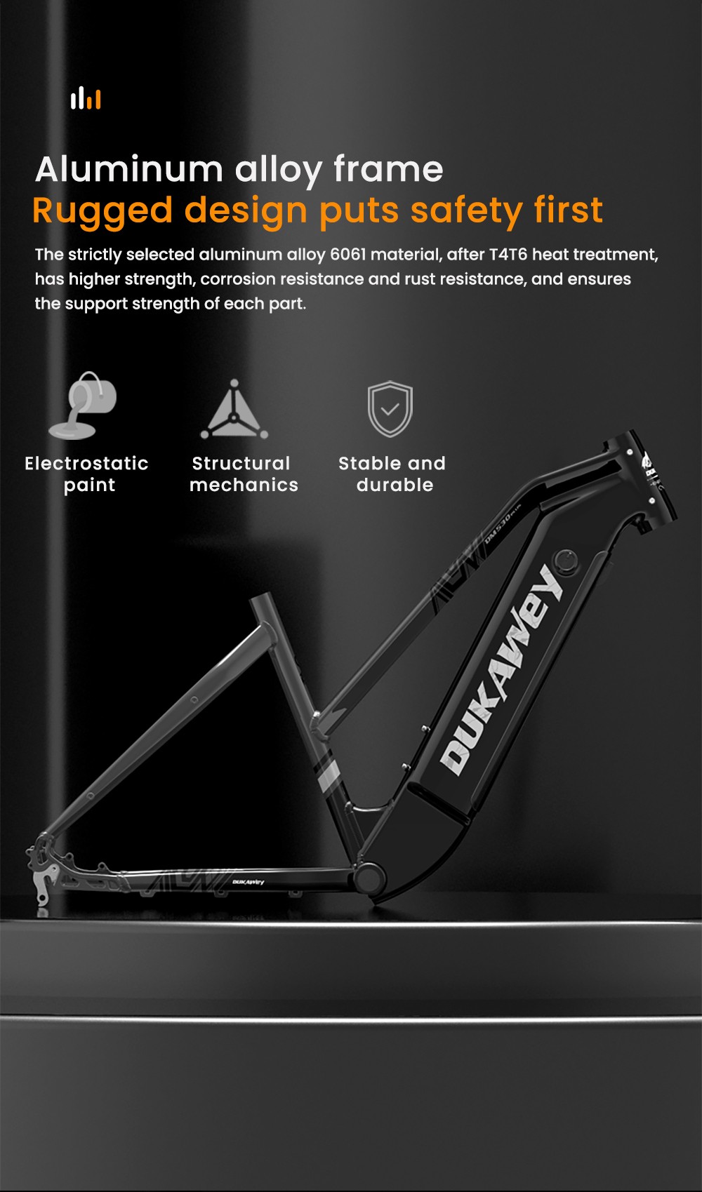 Elektrobicykel LANKELEISI DM530Plus, 1000W motor, 52V 20Ah batéria, 26*4.0 palcové pneumatiky, max. rýchlosť 52 km/h, dojazd 150 km, hydraulické kotúčové brzdy, predné odpruženie olejovou pružinou, 7-stupňová prevodovka Shimano - čiernošedá