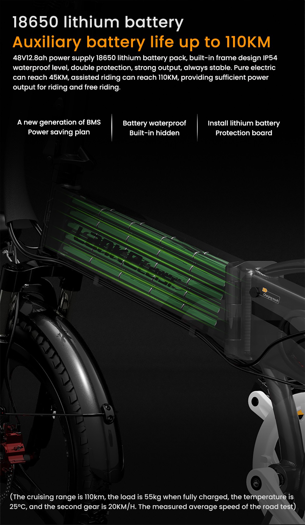 LANKELEISI G660 Electric Bike, 500W Motor, 48V 12.8Ah Battery, 20*1.95 palcové pneumatiky, max. rýchlosť 35 km/h, dojazd 110 km, hydraulické kotúčové brzdy, predná vidlica s olejovým tlmičom, 7-rýchlostná prevodovka Shimano - červená