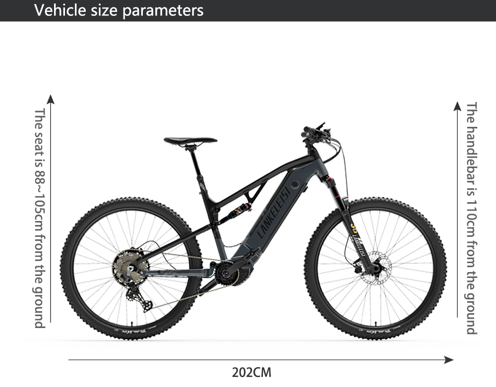 LANKELEISI GT800 Electric Bike, 500W motor, 48V 20Ah batéria, 29 palcové pneumatiky, max. rýchlosť 40 km/h, dojazd 150 km, hydraulické kotúčové brzdy, pneumatický tlmič prednej vidlice, Shimano 12 rýchlostí - sivá