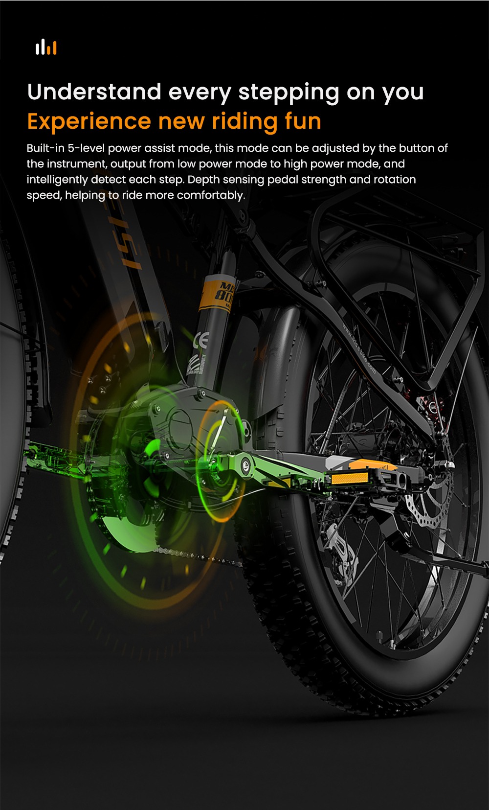 Elektrobicykel LANKELEISI MG800MAX, 1000W*2 motor, 48V 20Ah batéria, 26*4.0 palcové pneumatiky, max. rýchlosť 48 km/h, dojazd 130 km, hydraulické kotúčové brzdy, predné odpruženie olejovou pružinou & pneumatický zadný tlmič, Shimano 7-rýchlostný - sivý