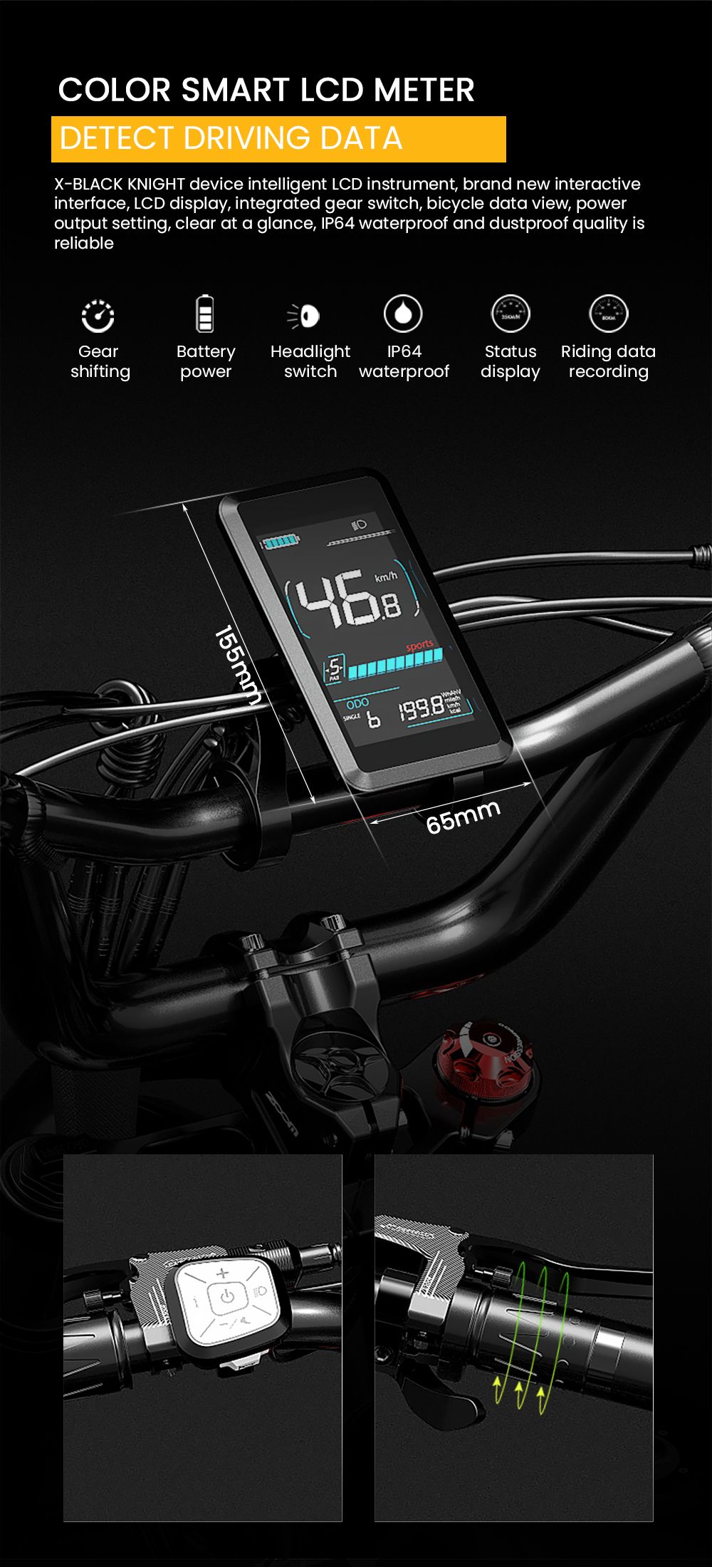 LANKELEISI X-Black Knight Vélo électrique, moteur 2 x 1 000 W, batterie 48 V 20 Ah et 25 Ah, pneus 20 pouces, vitesse maximale 48 km/h, autonomie 280 km, freins à disque hydrauliques, amortisseur à ressort à huile, transmission Shimano 7 vitesses