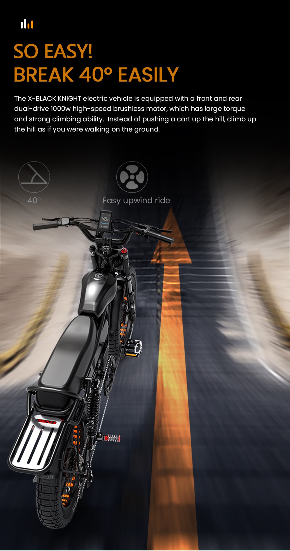 LANKELEISI X-Black Knight Vélo électrique, moteur 2 x 1 000 W, batterie 48 V 20 Ah et 25 Ah, pneus 20 pouces, vitesse maximale 48 km/h, autonomie 280 km, freins à disque hydrauliques, amortisseur à ressort à huile, transmission Shimano 7 vitesses