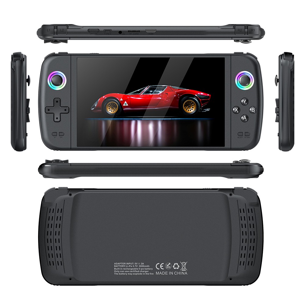 M27 Handheld Game Console, 128GB TF Card, 7 inch IPS Screen, RGB Light, 30+ Simulator, Original 3D Rocker