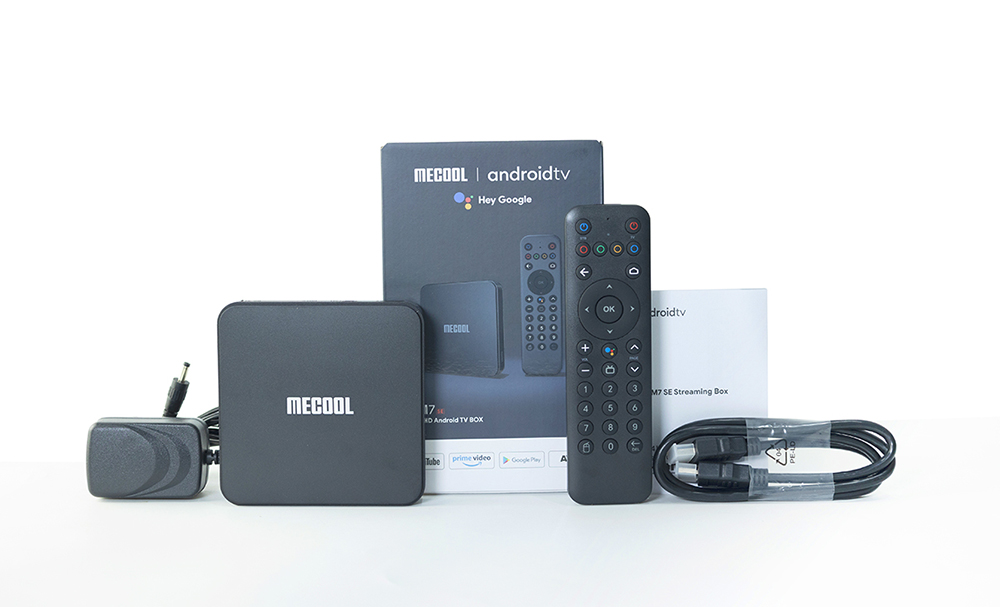 MECOOL KM7 SE Android 11 TV Box, Amlogic S905Y4, 2GB RAM 32GB ROM, 2.5G/5G WIFI 6 Bluetooth 5.1, Built-in Chromecast, Google Play & Google Assistant, 1*HDMI, 1*TF Card, 2*USB2.0, 1*AV, 1*RJ45 - US Plug