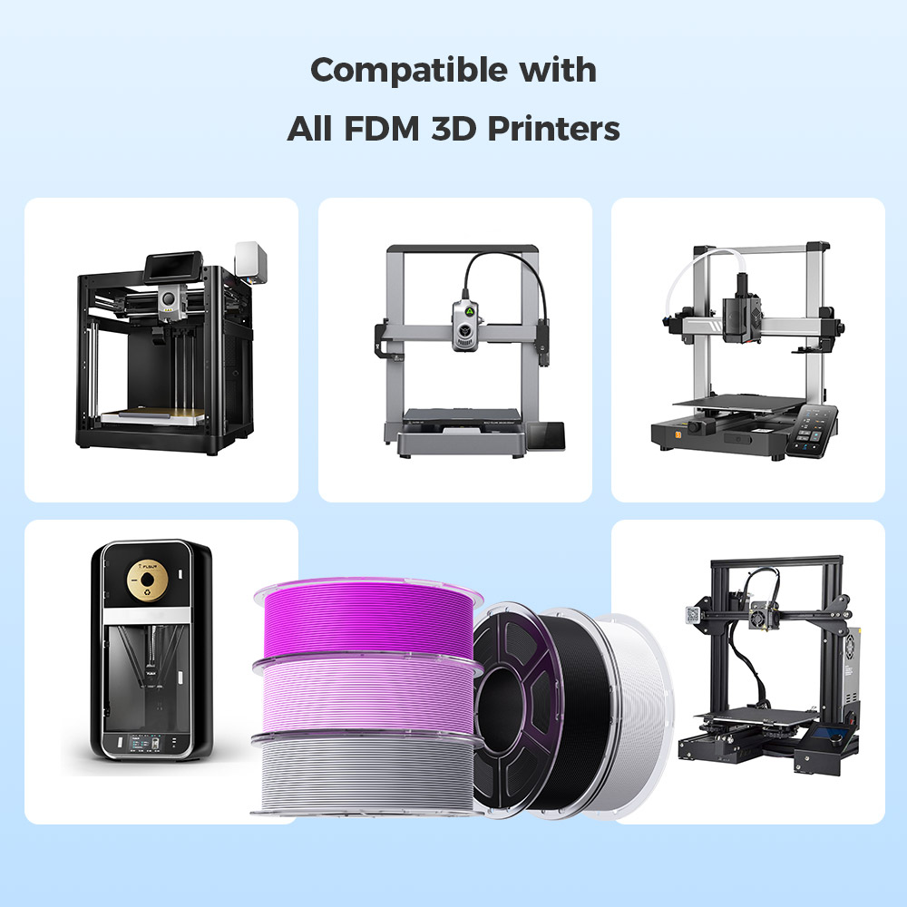 Mecpow Filament PLA+ Haute Vitesse, 1kg - Noir