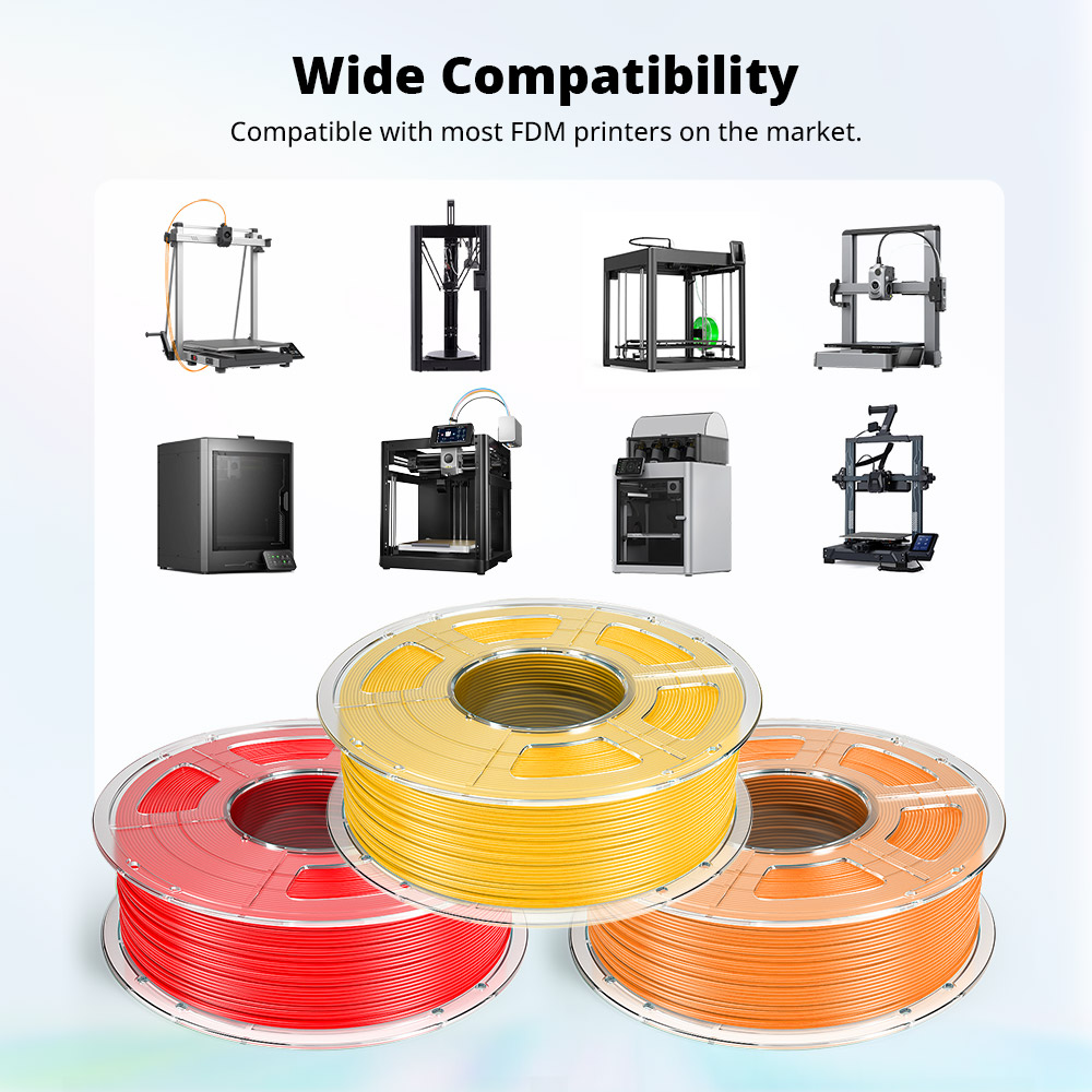 Mecpow Filament PLA Haute Vitesse, 1kg - Rouge