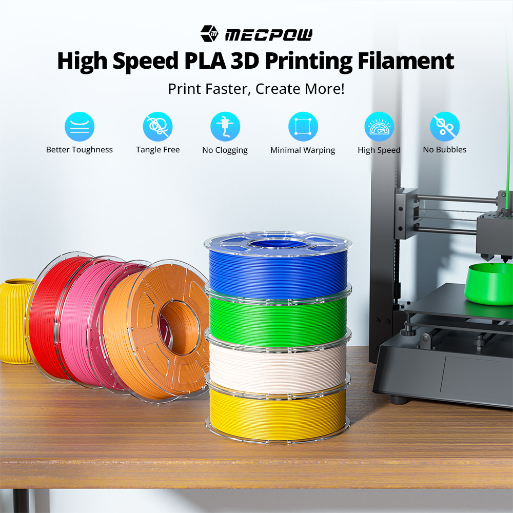 Mecpow High-Speed PLA+ Filament 1kg - Rosa