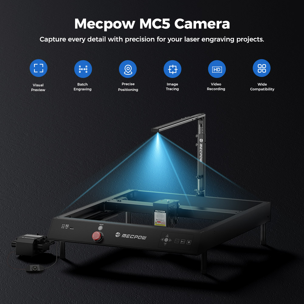 Refurbished Mecpow MC5 5MP Lightburn Camera for Laser Engravers