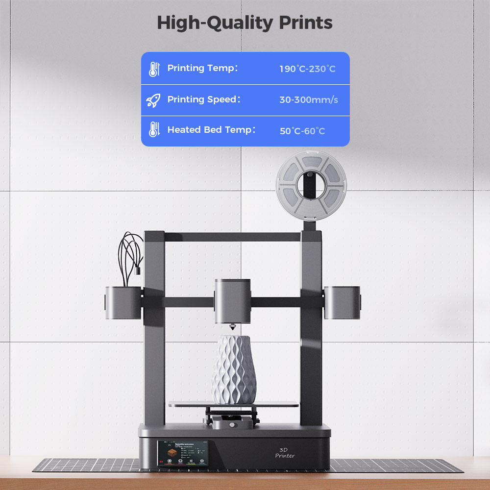 Mecpow Filament PLA+ Haute Vitesse, 1kg - Blanc