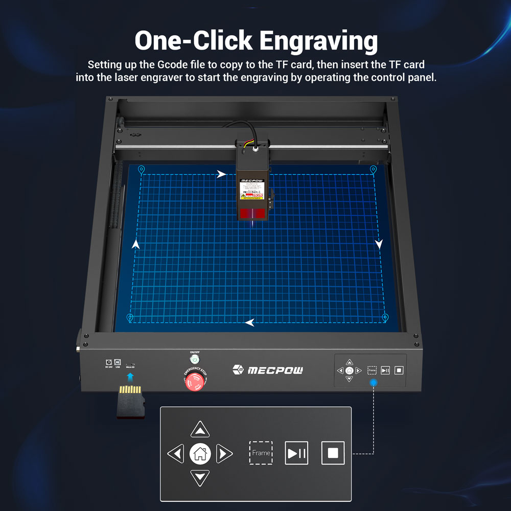 Refurbished Mecpow X4 22W Powerful Laser Engraver with Integrated Air Assist, Spacious Engraving Area, Precise Laser Spot