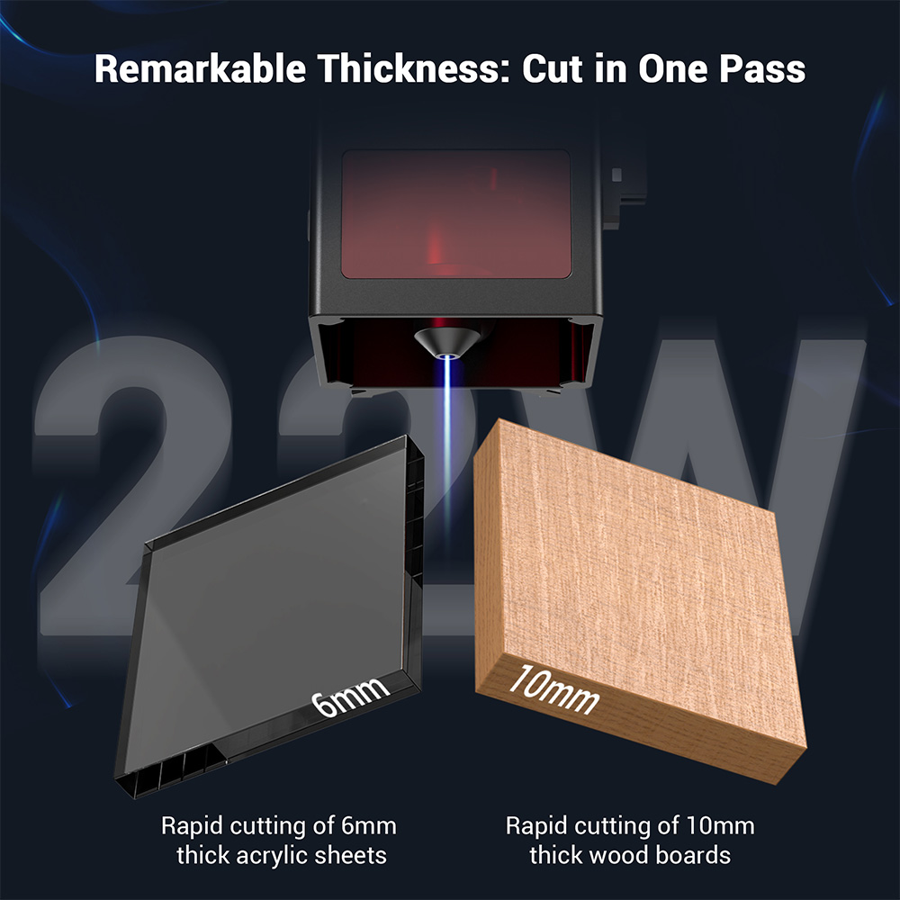 Refurbished Mecpow X4 Pro 22W Laser Engraving Machine with Built-in Camera, Acrylic protective cover and FDA Class 1 Certification