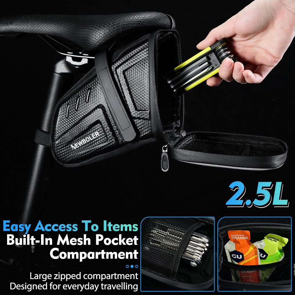 NEWBOLER BAG044 Kerékpár nyeregtáska Kerékpár nyeregtáska ülés alatt - 2,5 literes