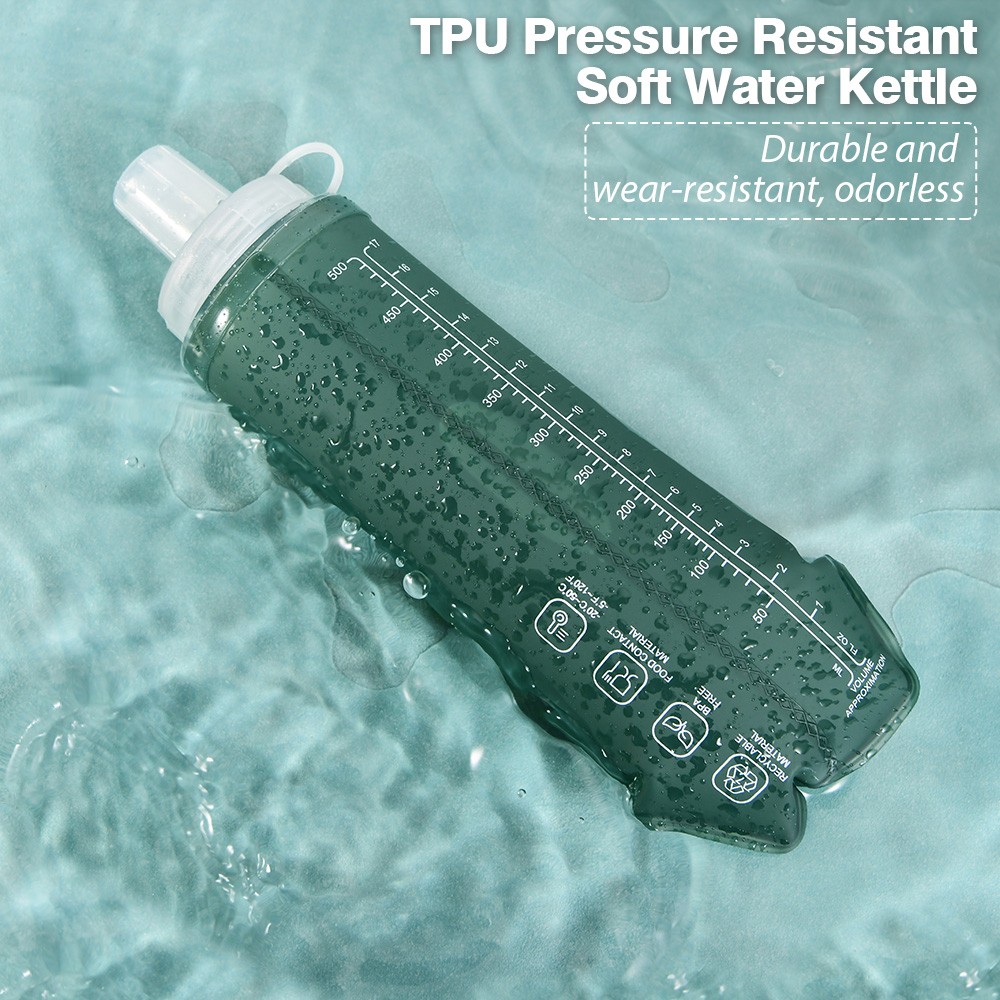 NEWBOLER BOT225 Foldable Soft Water Bottle Collapsible Portable Sports Bottle BPA-free - 700ml, Green