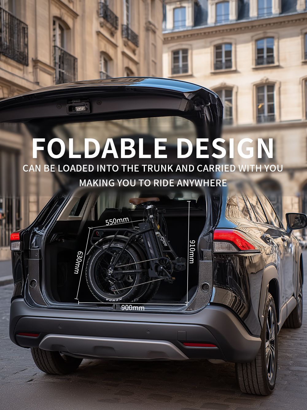 ONESPORT OT16 Max Electric Bike, 500W Motor, 48V 18Ah Battery, 20*4.0 palcové pneumatiky, max. rýchlosť 25 km/h, dojazd 120 km, hydraulické kotúčové brzdy, predná odpružená vidlica, Shimano 7 rýchlostí - čierno-hnedý