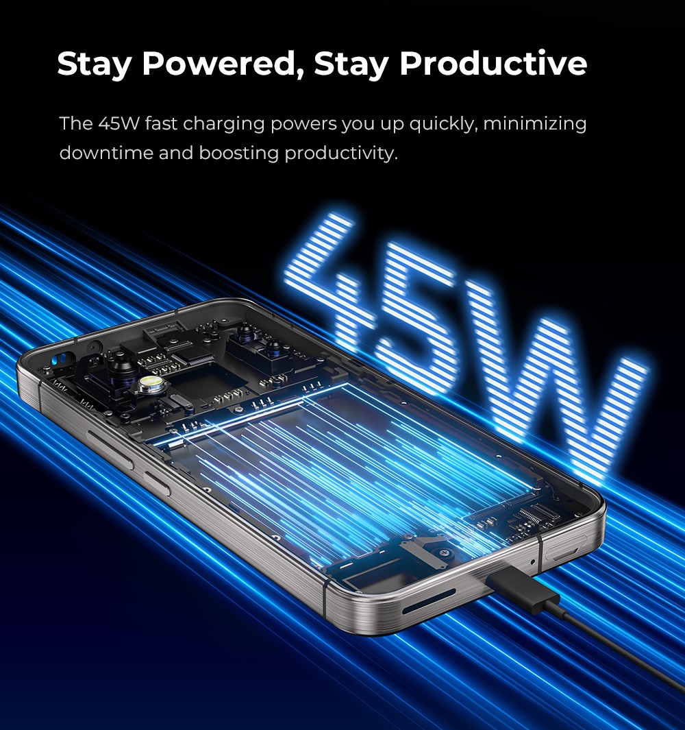 OUKITEL WP200 Pro 5G Rugged Phone, so slúchadlami/SmartWatch, 24GB+1TB, 6.7'' AMOLED, 108MP fotoaparát, 8800mAh batéria, Android 15, IP68, sivá