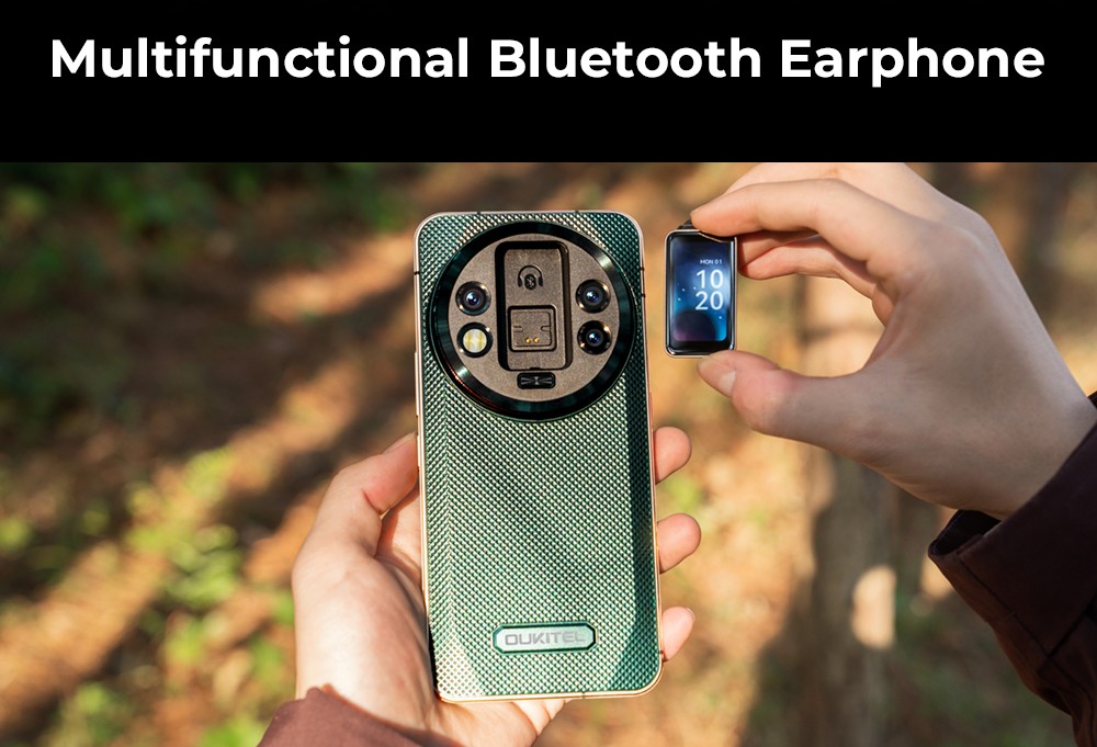 OUKITEL WP200 Pro 5G Rugged Phone, so slúchadlami/SmartWatch, 24GB+1TB, 6.7'' AMOLED, 108MP fotoaparát, 8800mAh batéria, Android 15, IP68, sivá