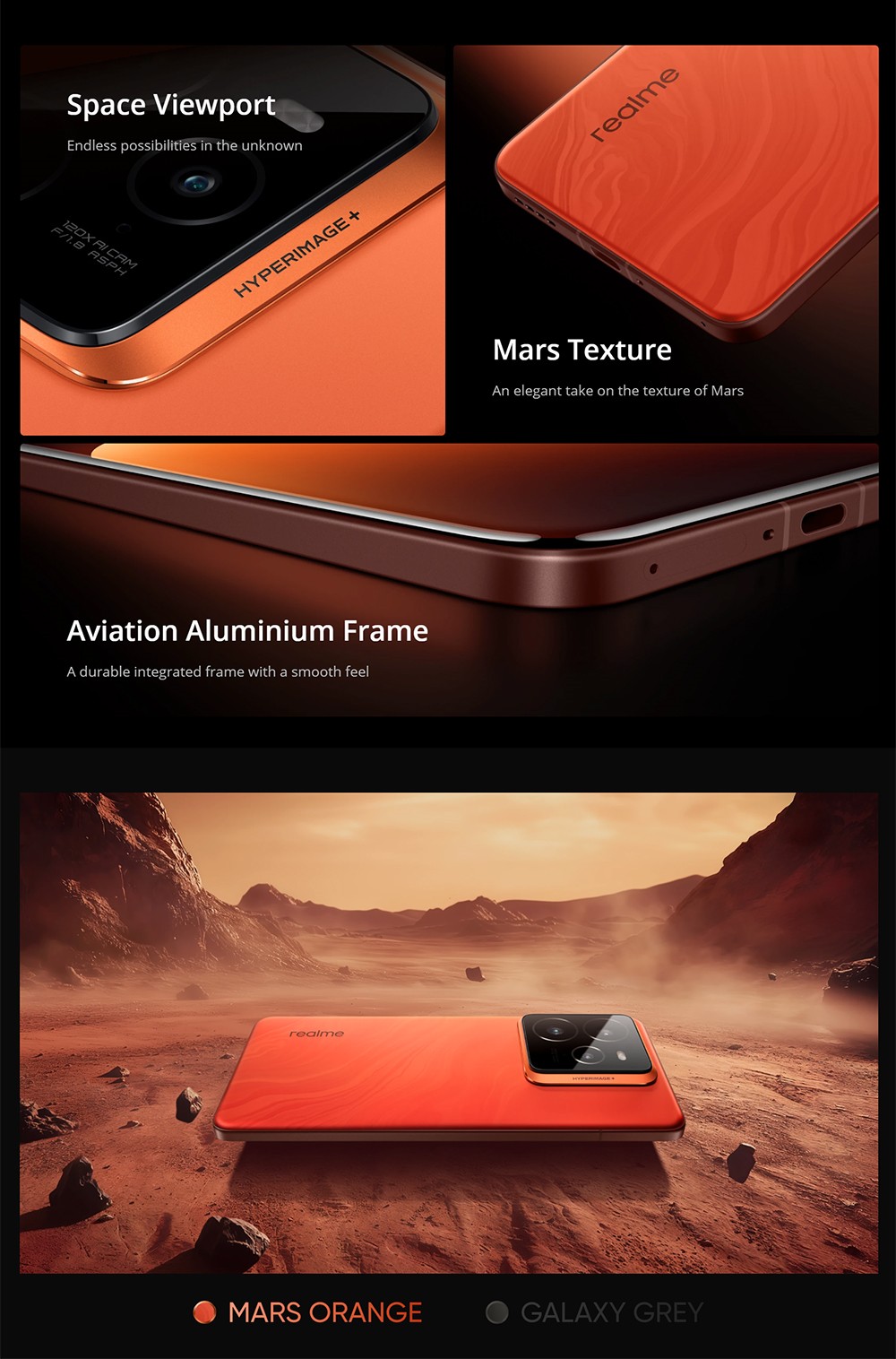 Realme GT7 Pro 5G Smartphone, 12+256GB, procesor Snapdragon 8 Elite, 6.78-palcový 120 Hz displej, 50 Mpx trojitý fotoaparát, 120 W nabíjanie, 6500 mAh batéria, IP69, sivá