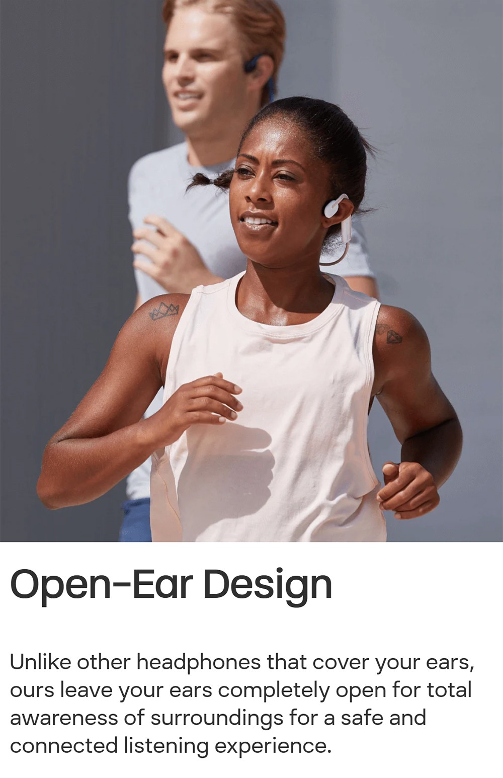 SHOKZ OpenMove Open-ear Earphones, Bone Conduction Bluetooth Sport Headphones, IP55 Water-Resistant - Blue